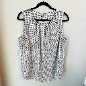 Reitmans Black & White Polka Dot Blouse, Size XL